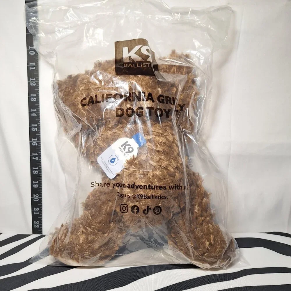 NWT K9 Play California Grizzly Bear Dog Toy